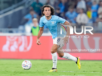 Matteo Guendouzi of SS Lazio during the Serie A Enilive match between SS Lazio and AC Milan at Stadio Olimpico on Aug 31, 2024 in Rome, Ital...