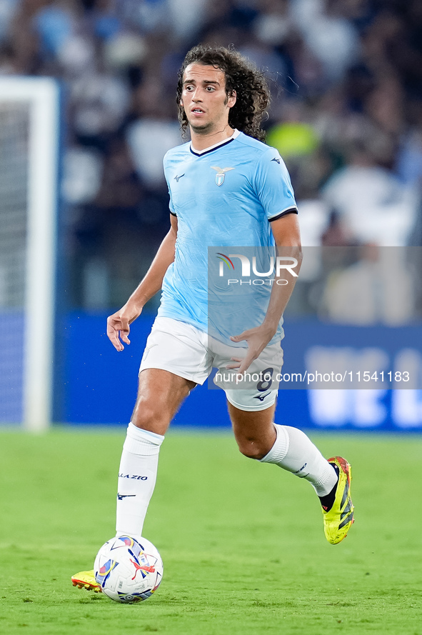 Matteo Guendouzi of SS Lazio during the Serie A Enilive match between SS Lazio and AC Milan at Stadio Olimpico on Aug 31, 2024 in Rome, Ital...