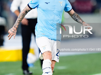 Manuel Lazzari of SS Lazio during the Serie A Enilive match between SS Lazio and AC Milan at Stadio Olimpico on Aug 31, 2024 in Rome, Italy....