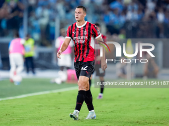 Filippo Terracciano of AC Milan looks on during the Serie A Enilive match between SS Lazio and AC Milan at Stadio Olimpico on Aug 31, 2024 i...