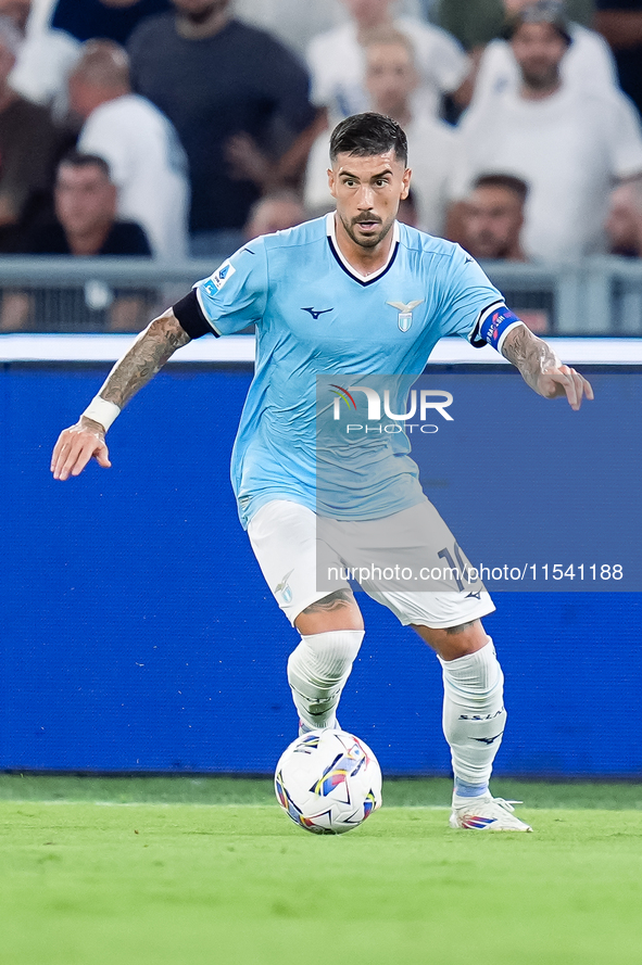 Mattia Zaccagni of SS Lazio during the Serie A Enilive match between SS Lazio and AC Milan at Stadio Olimpico on Aug 31, 2024 in Rome, Italy...