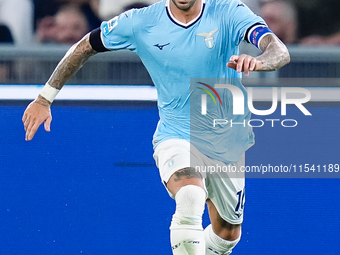 Mattia Zaccagni of SS Lazio during the Serie A Enilive match between SS Lazio and AC Milan at Stadio Olimpico on Aug 31, 2024 in Rome, Italy...