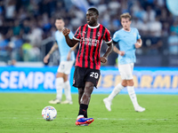 Youssouf Fofana of AC Milan during the Serie A Enilive match between SS Lazio and AC Milan at Stadio Olimpico on Aug 31, 2024 in Rome, Italy...