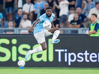 Nuno Tavares of SS Lazio controls the ball during the Serie A Enilive match between SS Lazio and AC Milan at Stadio Olimpico on Aug 31, 2024...