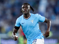 Loum Tchaouna of SS Lazio looks on during the Serie A Enilive match between SS Lazio and AC Milan at Stadio Olimpico on Aug 31, 2024 in Rome...