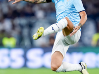 Alessio Romagnoli of SS Lazio controls the ball during the Serie A Enilive match between SS Lazio and AC Milan at Stadio Olimpico on Aug 31,...