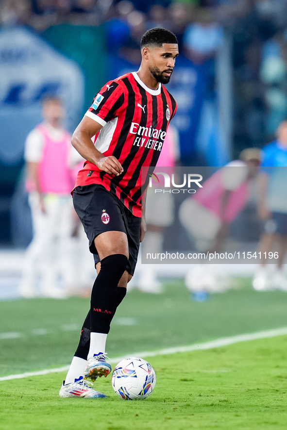 Ruben Loftus-Cheek of AC Milan during the Serie A Enilive match between SS Lazio and AC Milan at Stadio Olimpico on Aug 31, 2024 in Rome, It...