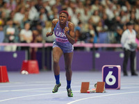 Breanna Clark of United States of America in action in Women's 400m - T20 Round 1 during the Paris 2024 Paralympic Games at Stade de France...