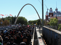 A large number of people participate in the Labour Day Parade in Downtown Toronto, Canada, on September 2, 2024. (