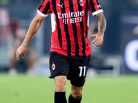 Christian Pulisic of AC Milan during the Serie A Enilive match between SS Lazio and AC Milan at Stadio Olimpico on Aug 31, 2024 in Rome, Ita...