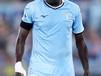 Loum Tchaouna of SS Lazio looks on during the Serie A Enilive match between SS Lazio and AC Milan at Stadio Olimpico on Aug 31, 2024 in Rome...