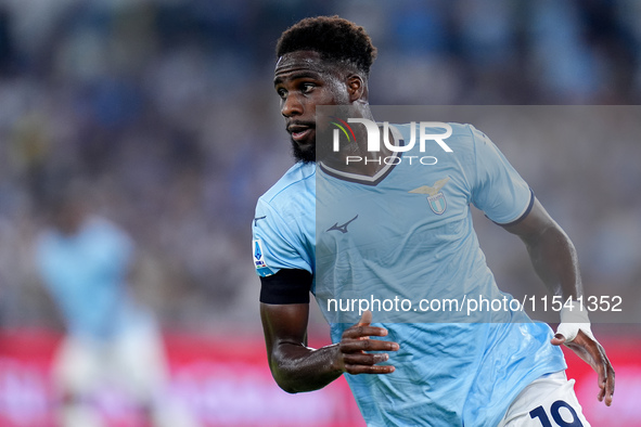 Boulaye Dia of SS Lazio looks on during the Serie A Enilive match between SS Lazio and AC Milan at Stadio Olimpico on Aug 31, 2024 in Rome,...