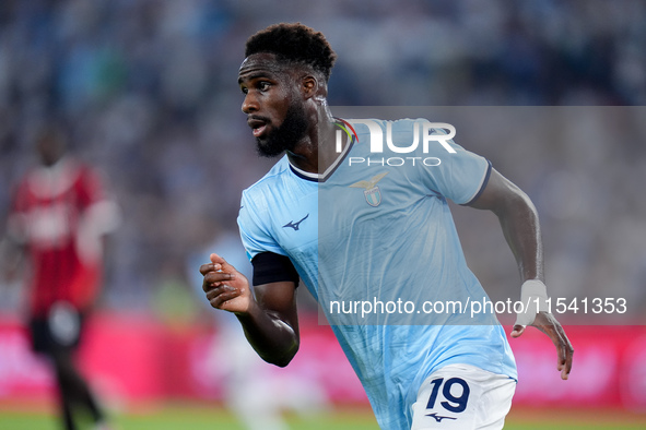 Boulaye Dia of SS Lazio looks on during the Serie A Enilive match between SS Lazio and AC Milan at Stadio Olimpico on Aug 31, 2024 in Rome,...