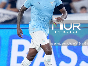 Nuno Tavares of SS Lazio during the Serie A Enilive match between SS Lazio and AC Milan at Stadio Olimpico on Aug 31, 2024 in Rome, Italy. (