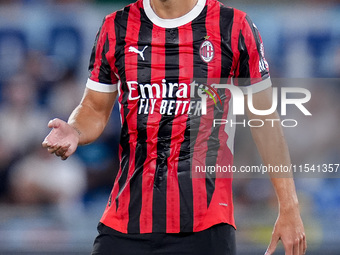 Filippo Terracciano of AC Milan during the Serie A Enilive match between SS Lazio and AC Milan at Stadio Olimpico on Aug 31, 2024 in Rome, I...