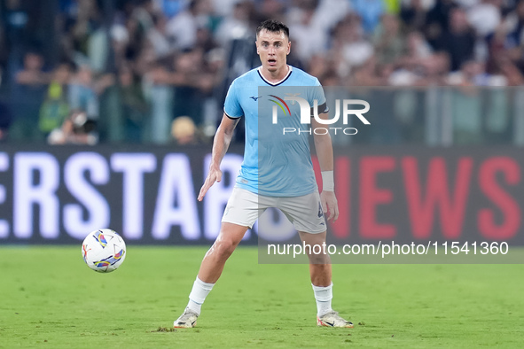 Gil Patric of SS Lazio during the Serie A Enilive match between SS Lazio and AC Milan at Stadio Olimpico on Aug 31, 2024 in Rome, Italy. 