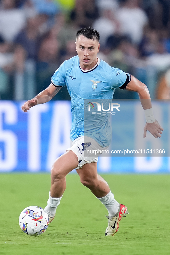 Gil Patric of SS Lazio during the Serie A Enilive match between SS Lazio and AC Milan at Stadio Olimpico on Aug 31, 2024 in Rome, Italy. 