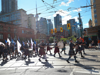 A large number of people participate in the Labour Day Parade in Downtown Toronto, Canada, on September 2, 2024. (