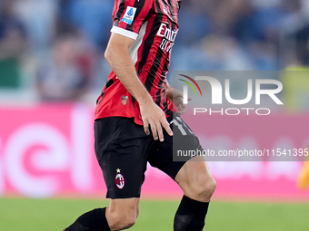 Christian Pulisic of AC Milan during the Serie A Enilive match between SS Lazio and AC Milan at Stadio Olimpico on Aug 31, 2024 in Rome, Ita...