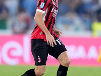 Christian Pulisic of AC Milan during the Serie A Enilive match between SS Lazio and AC Milan at Stadio Olimpico on Aug 31, 2024 in Rome, Ita...