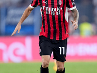 Christian Pulisic of AC Milan during the Serie A Enilive match between SS Lazio and AC Milan at Stadio Olimpico on Aug 31, 2024 in Rome, Ita...