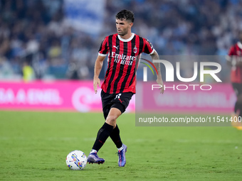 Christian Pulisic of AC Milan during the Serie A Enilive match between SS Lazio and AC Milan at Stadio Olimpico on Aug 31, 2024 in Rome, Ita...