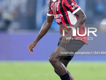 Youssouf Fofana of AC Milan during the Serie A Enilive match between SS Lazio and AC Milan at Stadio Olimpico on Aug 31, 2024 in Rome, Italy...