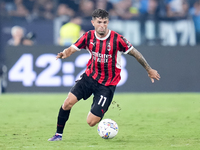 Christian Pulisic of AC Milan during the Serie A Enilive match between SS Lazio and AC Milan at Stadio Olimpico on Aug 31, 2024 in Rome, Ita...