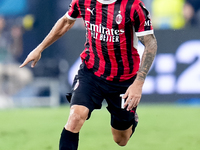 Christian Pulisic of AC Milan during the Serie A Enilive match between SS Lazio and AC Milan at Stadio Olimpico on Aug 31, 2024 in Rome, Ita...