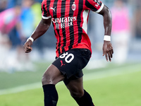 Yunus Musah of AC Milan during the Serie A Enilive match between SS Lazio and AC Milan at Stadio Olimpico on Aug 31, 2024 in Rome, Italy. (