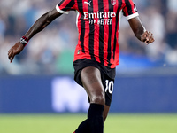 Rafael Leao of AC Milan during the Serie A Enilive match between SS Lazio and AC Milan at Stadio Olimpico on Aug 31, 2024 in Rome, Italy. (