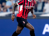 Rafael Leao of AC Milan during the Serie A Enilive match between SS Lazio and AC Milan at Stadio Olimpico on Aug 31, 2024 in Rome, Italy. (