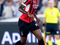 Rafael Leao of AC Milan during the Serie A Enilive match between SS Lazio and AC Milan at Stadio Olimpico on Aug 31, 2024 in Rome, Italy. (