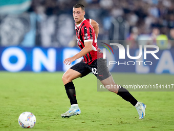 Filippo Terracciano of AC Milan during the Serie A Enilive match between SS Lazio and AC Milan at Stadio Olimpico on Aug 31, 2024 in Rome, I...