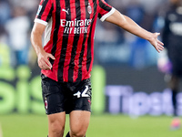 Filippo Terracciano of AC Milan during the Serie A Enilive match between SS Lazio and AC Milan at Stadio Olimpico on Aug 31, 2024 in Rome, I...