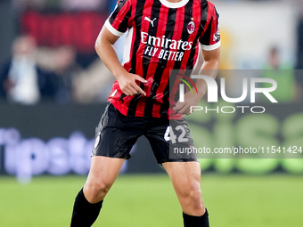 Filippo Terracciano of AC Milan during the Serie A Enilive match between SS Lazio and AC Milan at Stadio Olimpico on Aug 31, 2024 in Rome, I...