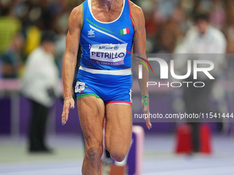 Valentina Petrillo of Italy in action in Women's 400m - T12 Semi-Finals during the Paris 2024 Paralympic Games at Stade de France on Septemb...