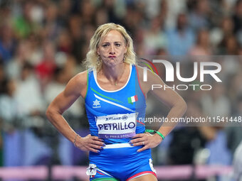 Valentina Petrillo of Italy in action in Women's 400m - T12 Semi-Finals during the Paris 2024 Paralympic Games at Stade de France on Septemb...