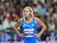 Valentina Petrillo of Italy in action in Women's 400m - T12 Semi-Finals during the Paris 2024 Paralympic Games at Stade de France on Septemb...