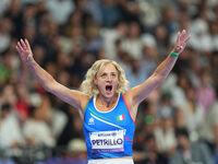 Valentina Petrillo of Italy in action in Women's 400m - T12 Semi-Finals during the Paris 2024 Paralympic Games at Stade de France on Septemb...