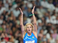 Valentina Petrillo of Italy in action in Women's 400m - T12 Semi-Finals during the Paris 2024 Paralympic Games at Stade de France on Septemb...