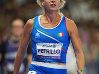 Valentina Petrillo of Italy in action in Women's 400m - T12 Semi-Finals during the Paris 2024 Paralympic Games at Stade de France on Septemb...