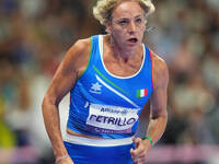 Valentina Petrillo of Italy in action in Women's 400m - T12 Semi-Finals during the Paris 2024 Paralympic Games at Stade de France on Septemb...