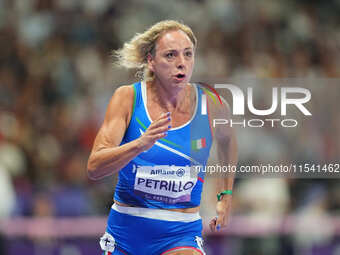 Valentina Petrillo of Italy in action in Women's 400m - T12 Semi-Finals during the Paris 2024 Paralympic Games at Stade de France on Septemb...