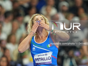 Valentina Petrillo of Italy in action in Women's 400m - T12 Semi-Finals during the Paris 2024 Paralympic Games at Stade de France on Septemb...