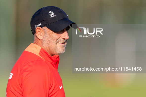 Michal Probierz during training before UEFA Nations League matches in Ksiazenice, Poland on September 02, 2024. 