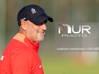 Michal Probierz during training before UEFA Nations League matches in Ksiazenice, Poland on September 02, 2024. (