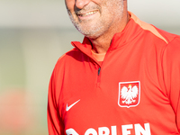 Michal Probierz during training before UEFA Nations League matches in Ksiazenice, Poland on September 02, 2024. (