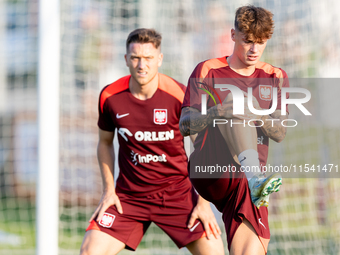 Piotr Zielinski, Nicola Zalewski during training before UEFA Nations League matches in Ksiazenice, Poland on September 02, 2024. (