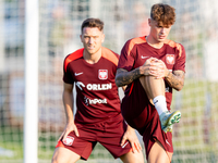 Piotr Zielinski, Nicola Zalewski during training before UEFA Nations League matches in Ksiazenice, Poland on September 02, 2024. (